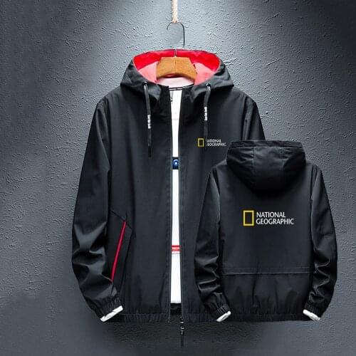2021 New National-Geographic Spring Autumn Survey Expedition Scholar Windbreake Mens Street Hoodie Zipper Thin Casual Jacket
