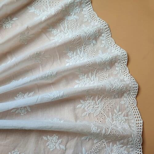 New High quality Cotton100% Cloth Embroidery Lace Trim DIY Sewing Accessories Lace Fabric Width 32cm 3Yds/lot