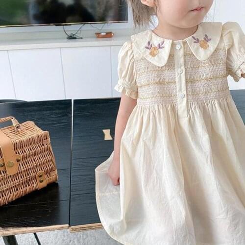 1-7Y Children Clothing Girls Summer Dress 2021 New Casual Fashion Childrens Princess Dress Baby Flower Kids Dresses Clothes
