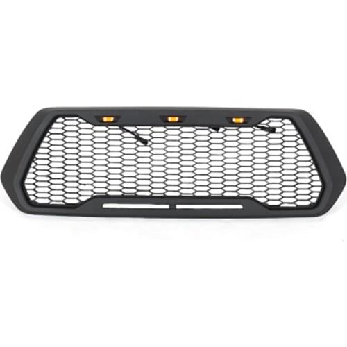 Fit for toyota tacoma 2016 2017 2018 offroad pickup extorier decoration accessories honeycomb mesh led front grill