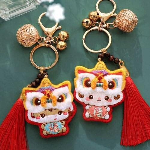 Pouch Pendant Keychain Embroidery Diy Material Package Self-embroidered Sewing Craft Kit Needlework Tools Pendant New Year Gift