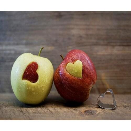 Full Round Needlework 5D Diy Diamond Embroidery Heart Apples Diamond Painting Cross Stitch Diamond Mosaic Home Decor Gift