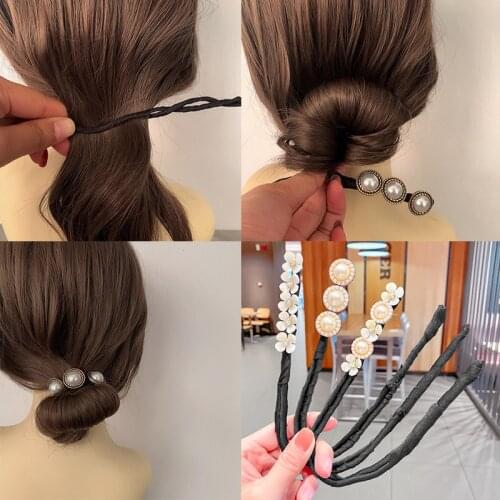 Pearl Ball Head Hair Maker Vintage Headwear Women Elegant Head Band Styling Hairband Girls Hair Accessories Female Hair Ornament