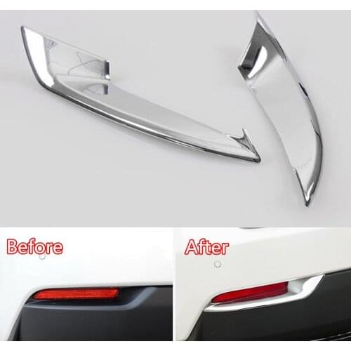 YAQUICKA Chrome ABS Auto Car Rear Tail Fog Light Lamp Frame Trim Cover Styling For Lexus NX NX200 300h 2015 2016 Accessories