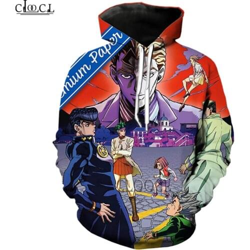 HX Anime JoJos Bizarre Adventure Hoodie Men Women Sweatshirts 3D Print Fashion Harajuku Casual Tracksuit Drop Shipping