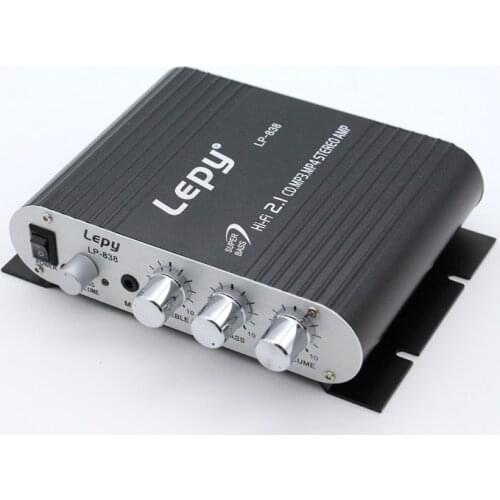 KYYSLB 2019 LP-838 car home 12V computer HIFI amplifier 2.1 channel with subwoofer adjustment small amplifier