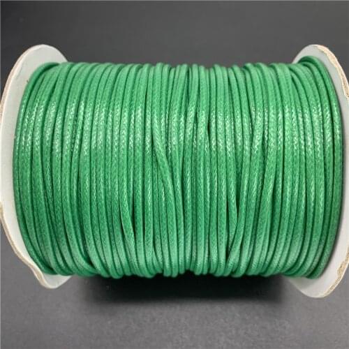 0.5mm 0.8mm 1mm 1.5mm 2mm Green Waxed Cotton Cord Rope Waxed Thread Cord String Strap Necklace Rope For Jewelry Making