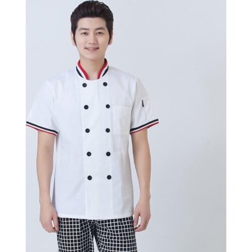 1 piece Unisex Chef Top Jackets,Food Cooking sushi Kitchen Work Wear ,Chef uniform stand collar