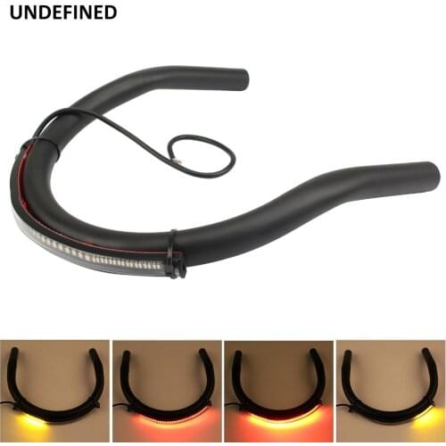 230mm Motorcycle Cafe Racer Rear Seat Frame Hoop Loop End Brat w/LED Tail Brake Light for Honda Yamaha Suzuki CB1100 Universal