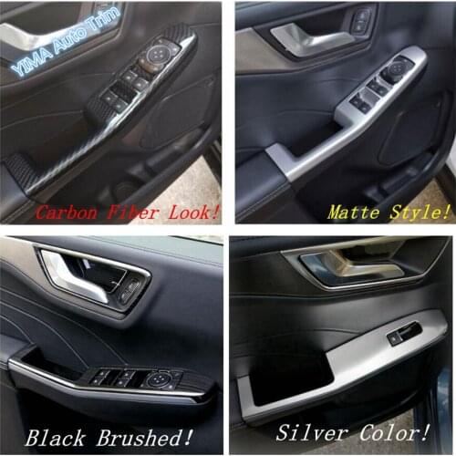 Lapetus 4 Colors Car Styling Door Armrest Panel Handle Holder Window Lift Switch Button Cover Trim For Ford Escape / Kuga 2020