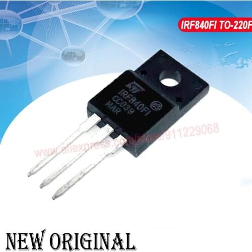 5 Pieces) IRF840FI TO-220F 500V 4.5A / SVF12N65F 650V 12A / 10LC20U 200V 10A / K1507 2SK1507 600V 9A TO-220F