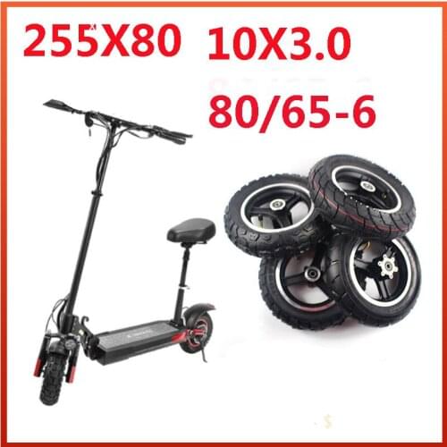 80/65-6 255X80 wheel Tire 10x3.0 inner outer tyre with hub for 10 Inch Electric Scooter ZERO 10X Dualtron KUGOO M4 Widened Tire