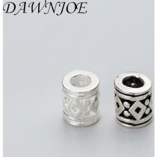 925 Sterling Silver 5*5*5.5mm Hole 2.2mm Cylinder Spacer Connector Beads Manual DIY Making Bracelet Jewelry Supplies Finding