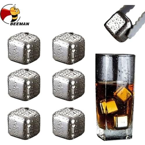 Beeman 304 Ice Cube Stainless Steel Bullet Shaped Stainless Steel Ice Cube Whisky Stones Wine Coffee Chiller Bar Chiller Tool