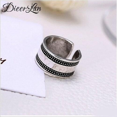 Bohemian Ethnic Silver Color Smooth Round Rings for Women Bridal Wedding Vintage Finger Rings Christmas Gifts
