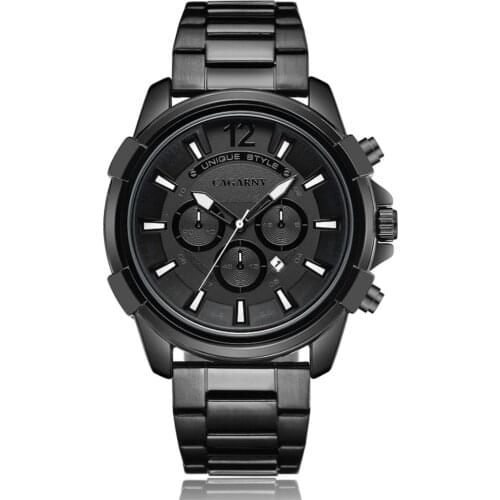 CAGARNY TOP Watch Men Stainless Steel Mens Watch Sports Calendar Big Dial Fashion Quartz Watch Relogio Masculino Clock watches