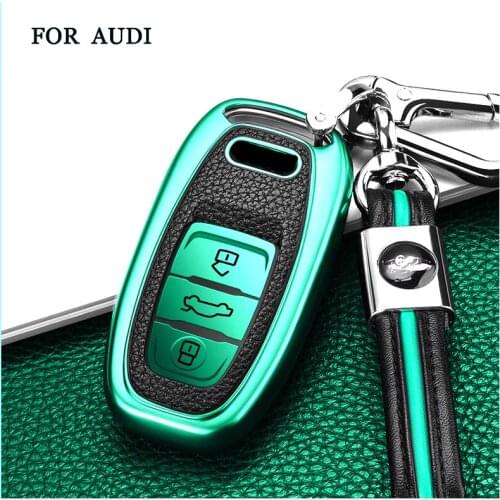 TPU Car Key Cover for Audi A4L A6L Q5 A5 A7 A8 Car Remote Control Key Protective Shell Buckle Car Decoration Products