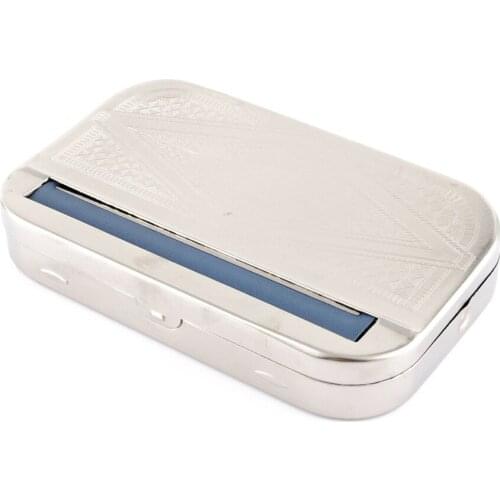 110MM Stainless Steel Metal Manual Cigarette Maker Semi-automatic DIY Metal Cigarette Case Cigarette Machine for Rolling Paper