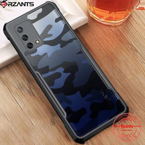 Rzants For OPPO A74 A54 A94 A93 OPPO F19 Pro Oppo Reno 5F Reno5 Lite Case Hard Camouflage Slim Clear Cover Double