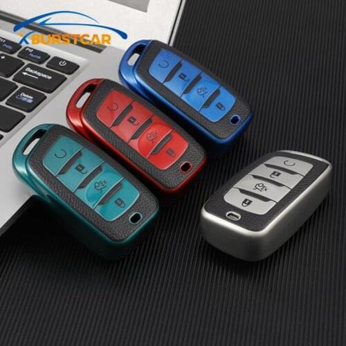 Xburstcar Leather TPU Car Key Cover Case Holder for Changan CS85 CS35 plus CS25 CS95 CS85 Shell Protector Keychain Accessories