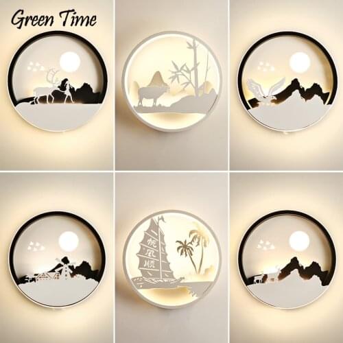 Black&White Modern Led Sconce Wall Light For Living room Bedroom Bedside Light Home Decorate Lustre Wall Lamp Metal Fixtures