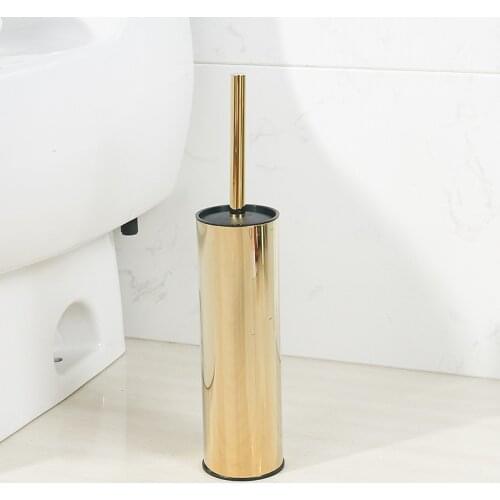 Vidric Carlisle sanitary toilet floor toilet brush holder Free perforated stainless steel toilet toilet gold