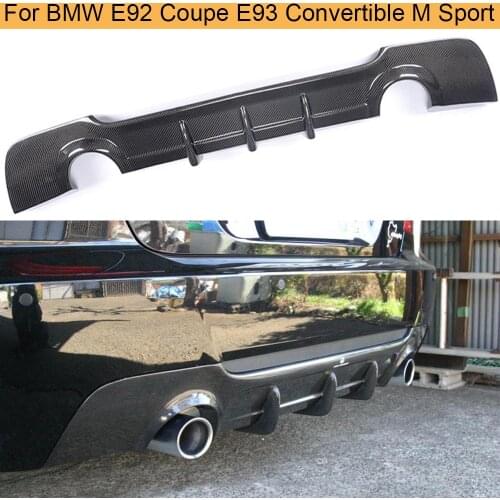 Carbon Fiber Rear Bumper Diffuser Lip Spoiler for BMW 3 Series E92 Coupe E93 Convertible M Sport 2008-2011 328i Rear Diffuser