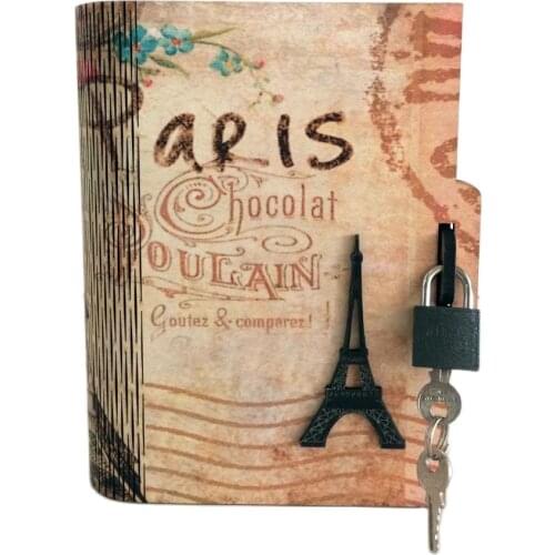 Book Piggy Bank Money Security Hidden Safes Cash Money Storage Jewelry Decorative Stainless Steel Lock Vintage Postcard Paris