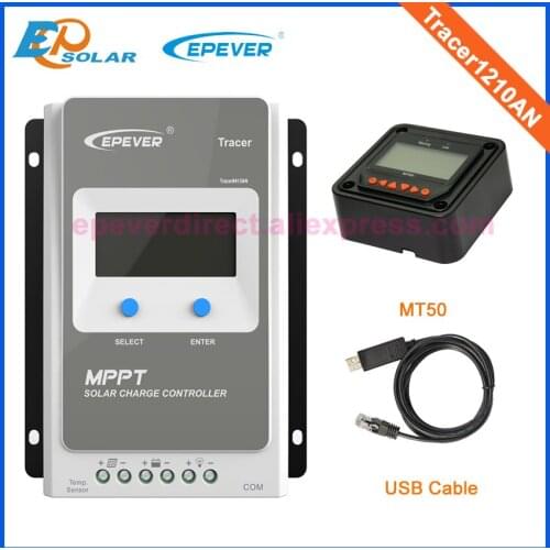 EPEVER Tracer1210AN controller for solar panels system Max connect 260W EPsolar LCD display 10A MT50 remote Meter USb cable
