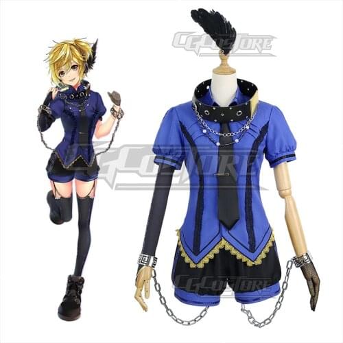 D4DJ Nagisa Tsukimiyama Rondo Cosplay Costume Anime Uniform Dresses Christmas Halloween Free shipping CG916CZH