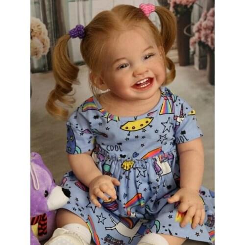 Huge reborn baby doll kit DIY 28inch lifelike Mila reborn toddler doll fresh color unapinted with cloth body