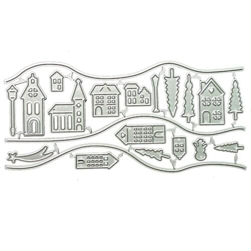 YINISE CUT Metal Cutting Dies For Scrapbooking houses Stencils Scrapbook DIY Album Cards Decoration Embossing Die Cuts Cutter