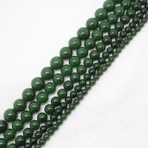 Mini. Order is $7! 4-14mm Green Tea Color Jades Round DIY Jewelry Making Loose Beads 15"