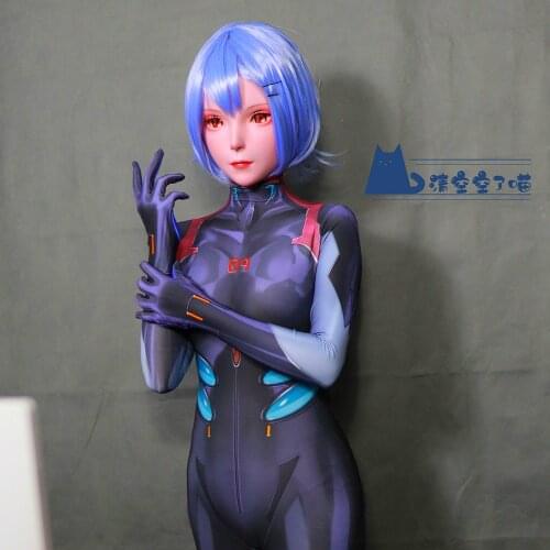 MO6256) Super Quality Handmade Female Resin Full Head Mask With Lock Japanese Character Cosplay Kigurumi Mask Crossdresser Doll