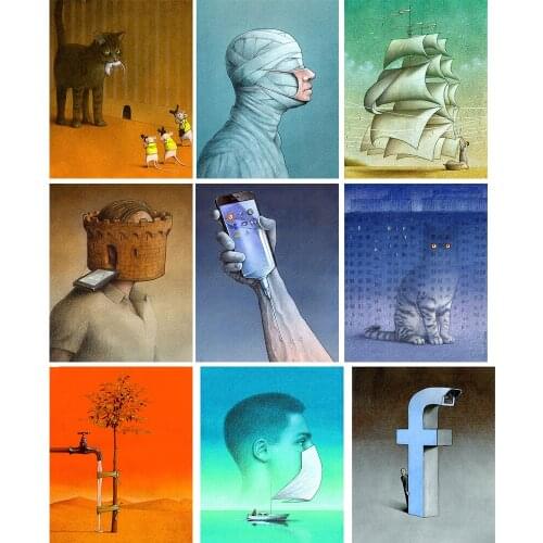 Abstract Art Illustration DIY Digital Painting Characters Art Atlas Coloring Morden Decoration Canvas Wall Crafts Unique Gift