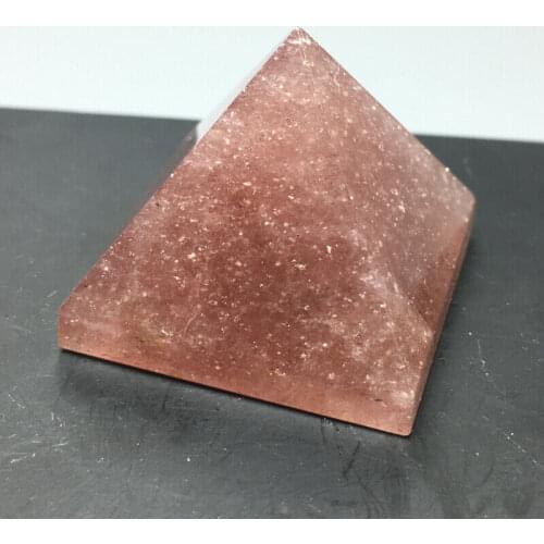 Natural Strawberry Crystal Pyramid Crystal Energy Point Reiki Heals