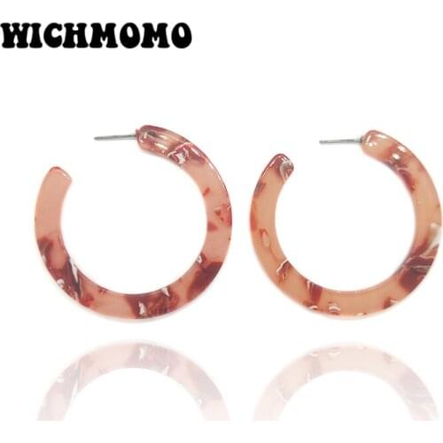 2019 New 49mm 1 Pair High Quality Acetic Acid Resin Acrylic Round Smooth Earring Base Connectors for DIY Earring Accessories