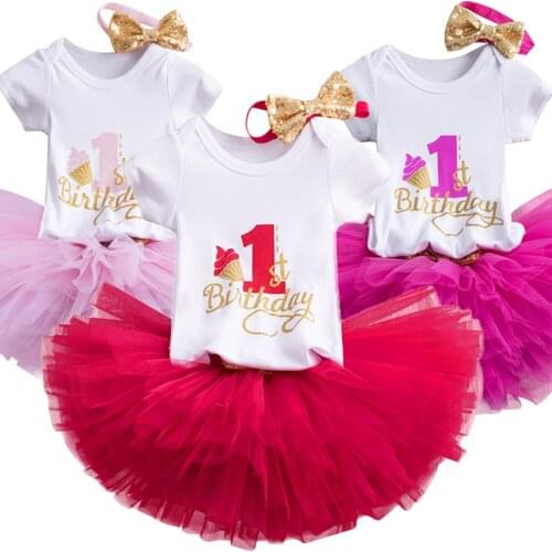 My Little Baby Girl 1 Year Birthday Dress Unicorn Party Infant Christening Gown Tutu Cake Smash Baby Girl Casaul Summer Clothes