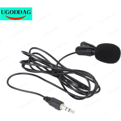 Portable External 3.5mm Hands-free Mini Wired Clip-on Lapel Lavalier Microphone For PC Laptop Speaking Singing Speech