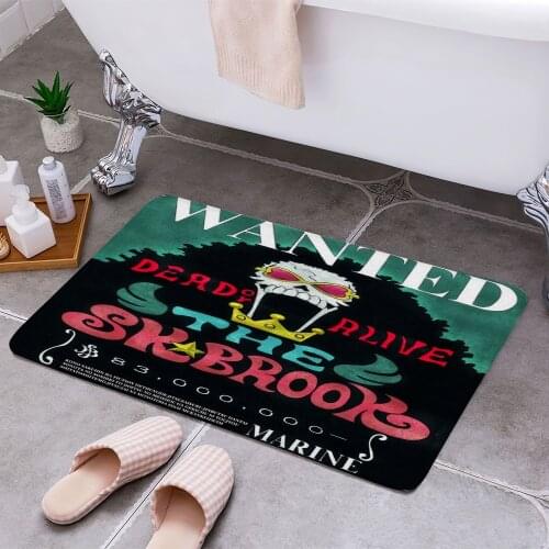 Brook Bounty Wanted Poster 3D Print Doormats Rectangle Non-Slip DoorMat Bedroom Kitchen Entrance Print Door rugs Dropshipping