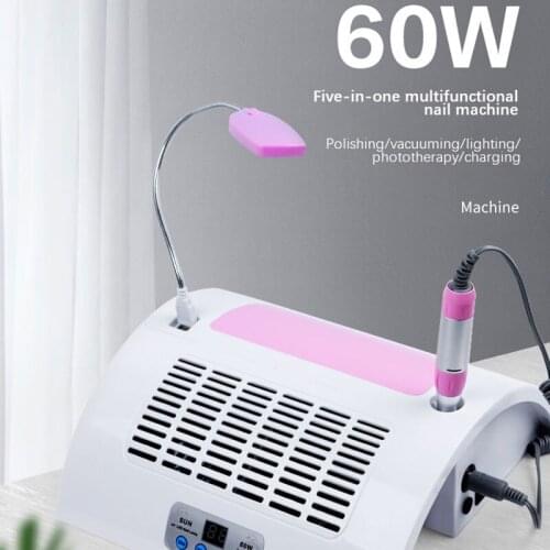 Professional Nail Drill Multifunctional Nail Polisher Nail Lamp Electric Manicure Machine 3000 RPM 30 Lamp Beads Nail Art Tool