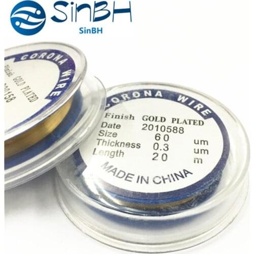 2PCS Gold Plate Corona Wire For Ricoh Minolta Canon For Xerox With 20 Meters Long and diameter 60um China Grade A Quality