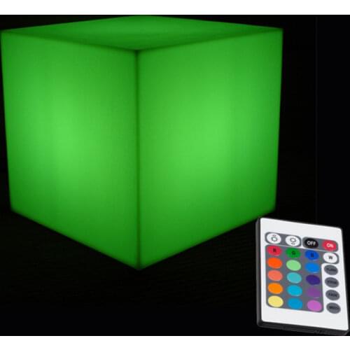 D10*H9cm light up cube led indoor light kids cube stool waterproof IP68 led cube lighting free shipping 1pc