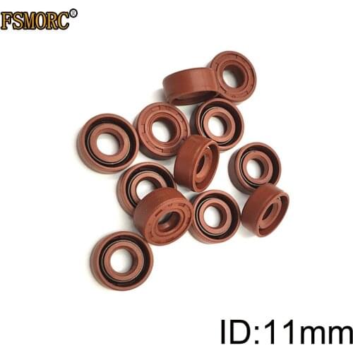 TC-11*17*19*21*22*25*30*4/5/7/10 Brown FKM Shaft Oil Seal FPM Covered Double Lip With Garter