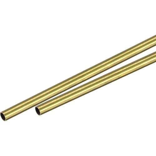 Uxcell Brass Round Tube 3.5mm OD 0.25mm Wall Thickness 300mm Length Pipe Tubing 2 Pcs