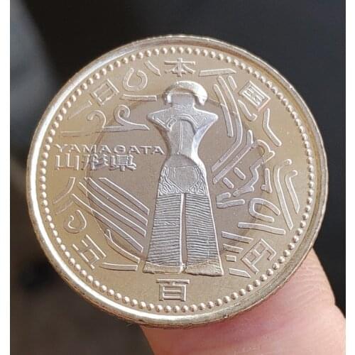 Yamagata 26.5mm A14 Japan 500 Yen Coins Old Original Coin Collectible Edition 100% Real Rare Coins Random Year