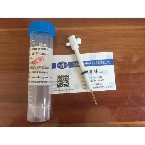 10*15*0.1 platinum sheet electrode clamp JJ110 fixed PTFE corrosion resistant electrode clamp