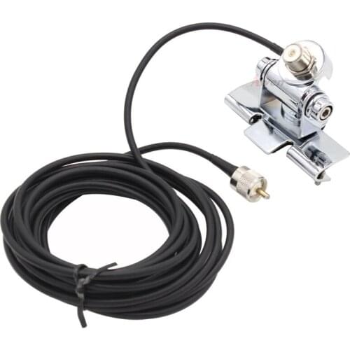 5R feeder + RB-400 Clip for mobile car radio Clip Nagoya RB-400 Car Antenna Mount Bracket 5M Feeder Cable PL259 Connector