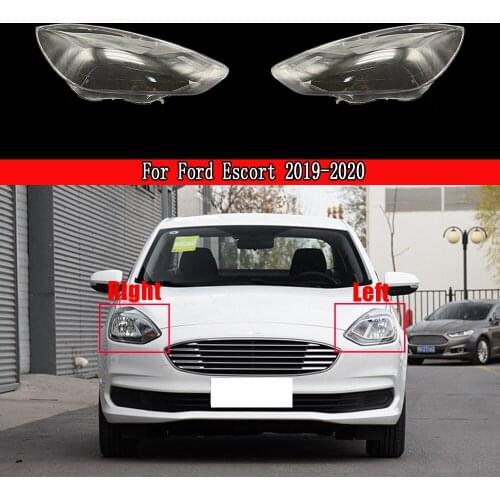 Car Left & Right Front Headlight Cover Clear Headlight Lens For Ford Escort 2019 2020 Headlamp Lens Replacement Auto Shell