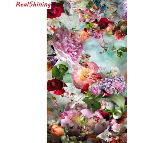 Large size picture flowers diamond Embroidery diy diamond painting mosaic painting 3d cross stitch H2342